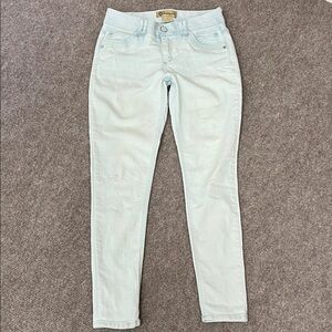 Democracy pale blue distressed skinny jeans low rise 4 Ab technology